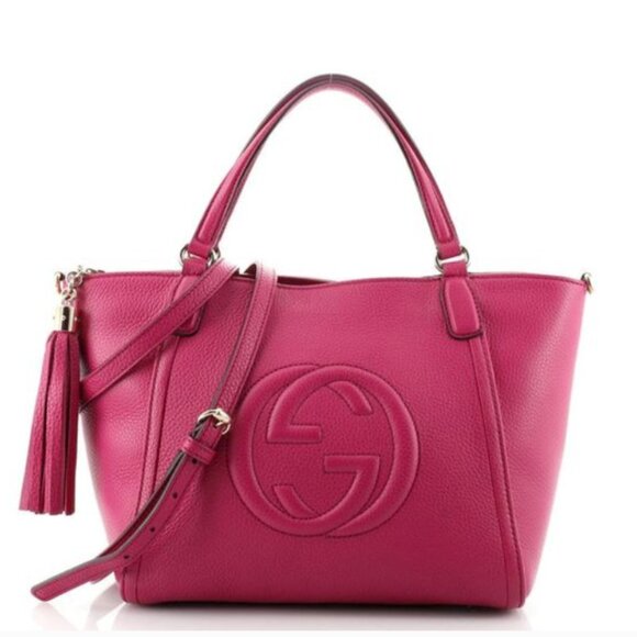 Gucci Soho Convertible Top Handle Bag Leather Small Pink Pristine -coming soon - Picture 1 of 1